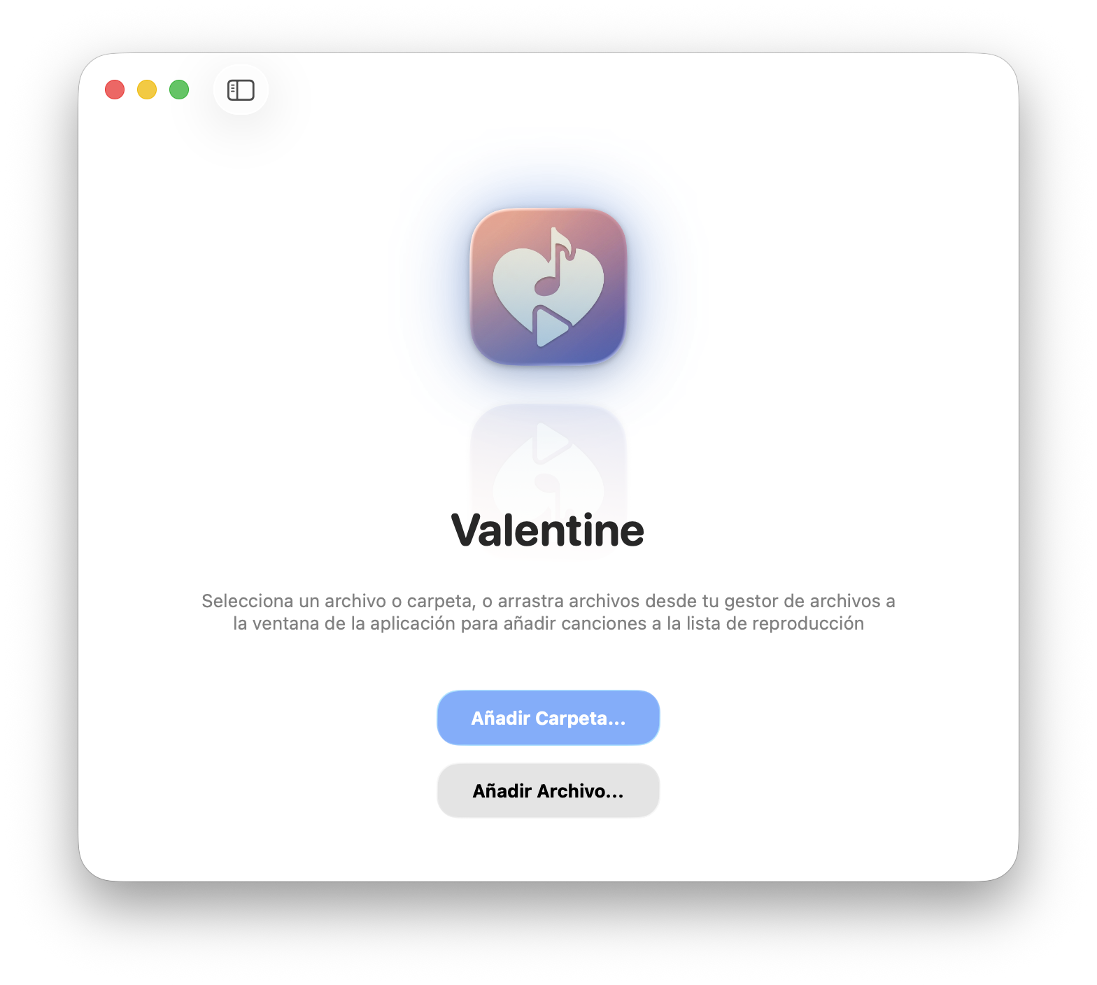 Valentine Reproductor Principal para macOS